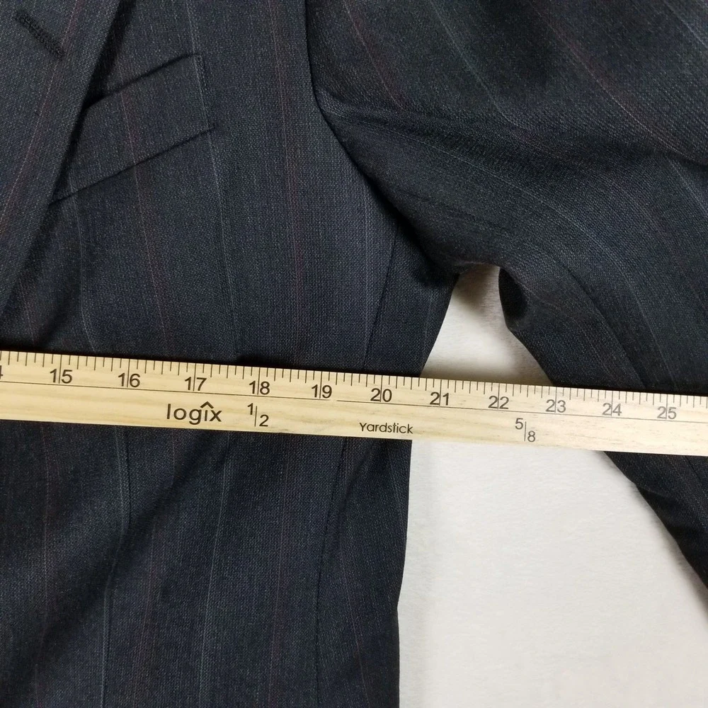 Yves Saint Laurent Blazer Mens 40R Charcoal Grey Pinstripe Wool  YSL Canada